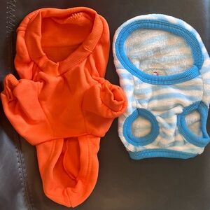 Orange and Blue Dog Sweaters